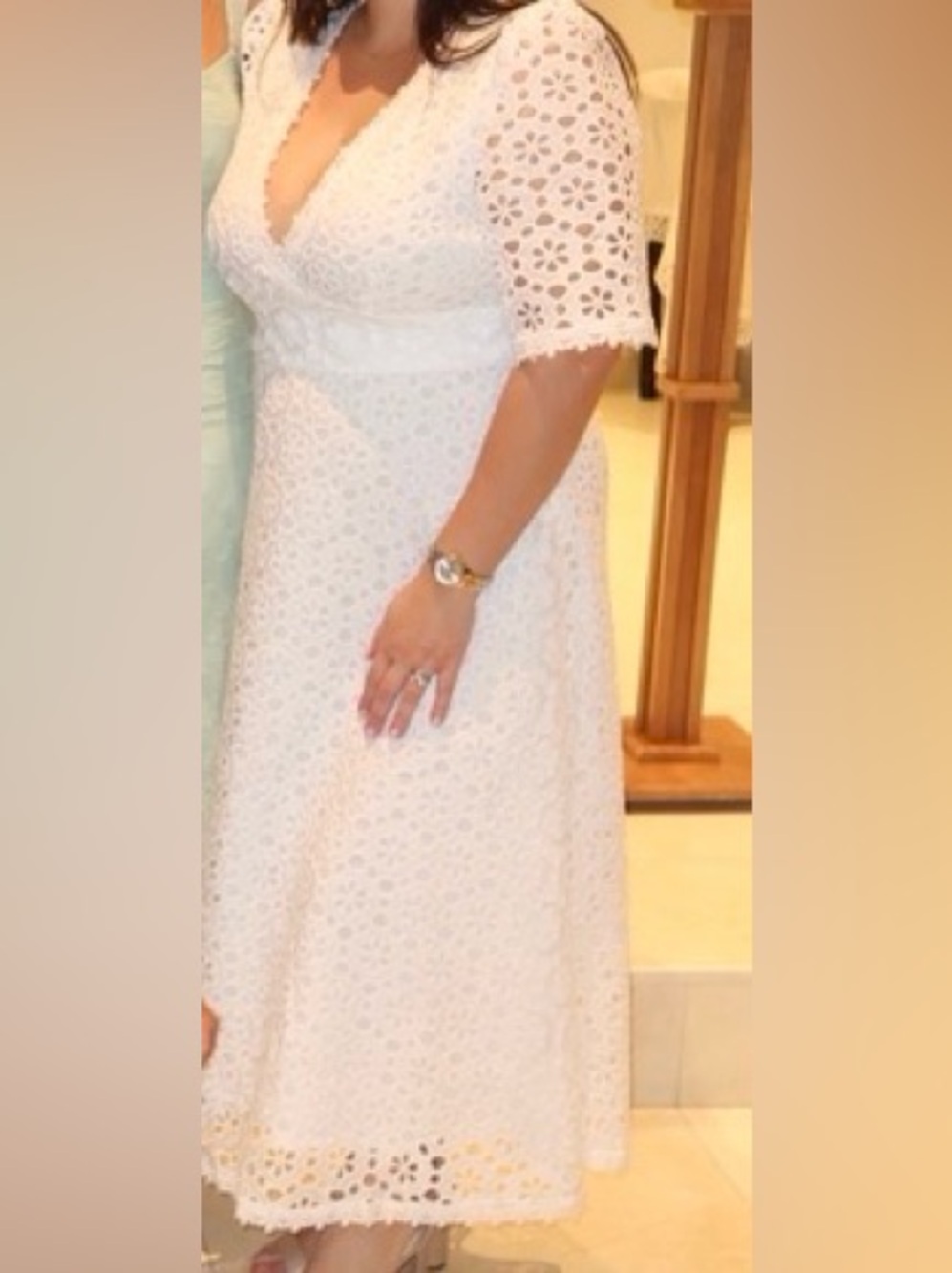 Petal & Pup White Eyelet Lace Dress Size L